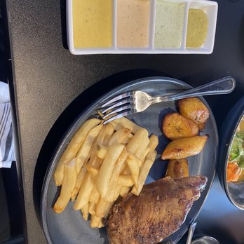 Brasas Peru - Roasted chicken with fries and plantain - Peruvian Near Me - Baton Rouge, Louisiana