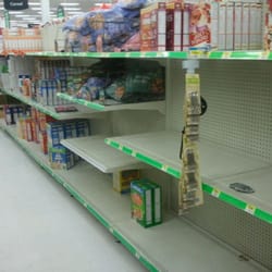 Walmart - Empty shelves like this remind me of cuba.