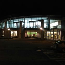 Great River Regional Library - The library at night.