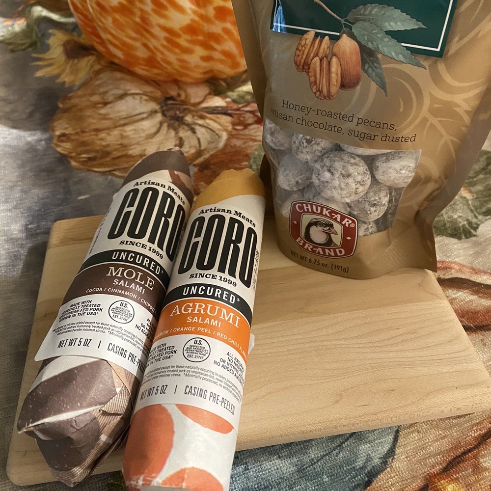 Made In Washington - Coro salami, honey pecans & cutting board perfect for my Christmas snacks - Home Decor Near Me - Lynnwood, Washington