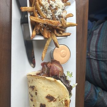 Black Sheep Cafe - Bleu burger with rosemary truffle fries - New American Near Me - Provo, Utah Black Sheep Cafe - Bleu burger with rosemary truffle fries - New American Near Me - Provo, Utah