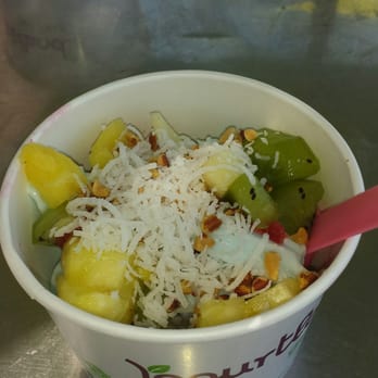 Yogurtland - Pop Rocket Sorbet, pinapple slices, kiwi, coconut - Ice Cream & Frozen Yogurt Near Me - Brea, California