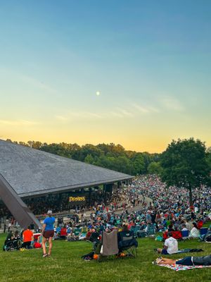 Photo of Blossom Music Center - Cuyahoga Falls, OH, US. A full lawn at sunset!