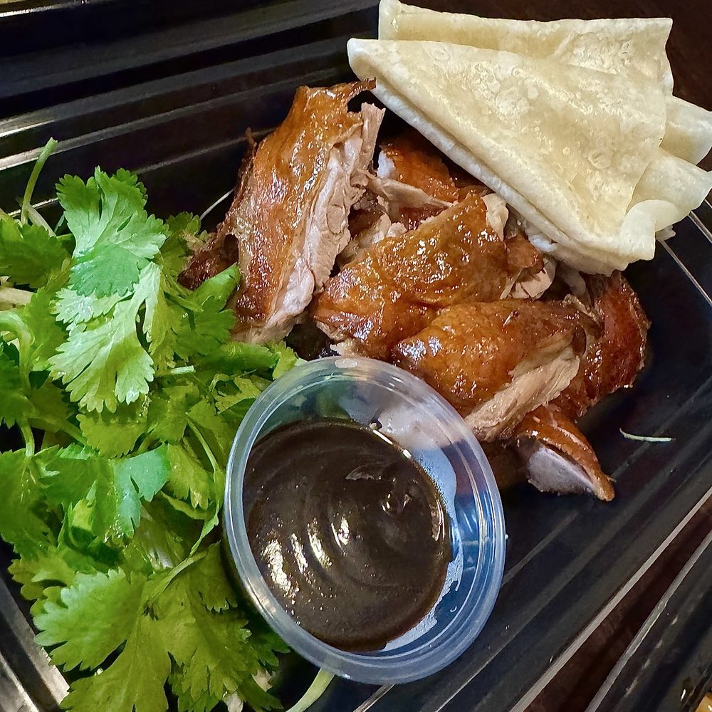 Kwok's Bistro - 1/4 roasted duck with mushu wraps - Chinese Near Me - Reno, Nevada Kwok's Bistro - 1/4 roasted duck with mushu wraps - Chinese Near Me - Reno, Nevada