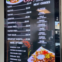 El Coyote Charro - Menu (as of April 2023)