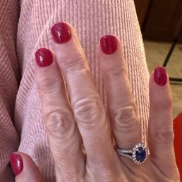 Love my pink nails for February!