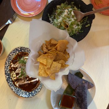 Oyamel - Quesadilla De Chicharrones and Enchiladas Rojas con Pollo - Mexican Near Me - Washington, DC, District of Columbia