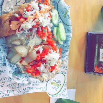 Taco Fish La Paz - One Fish Taco and One Shrimp Quesadilla - Seafood Near Me - Zapopan, JAL Taco Fish La Paz - One Fish Taco and One Shrimp Quesadilla - Seafood Near Me - Zapopan, JAL