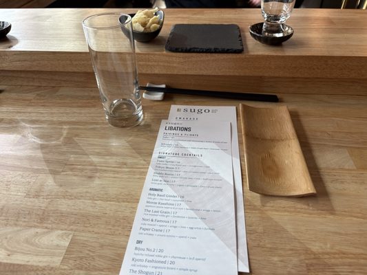 Menu photo 4 Sugo Hand Roll Bar Seattle, WA