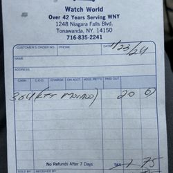 Watch World - Needed a battery. From in the door to out it was less than 5 minutes.