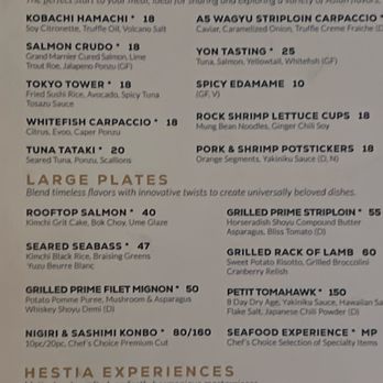 Hestia Rooftop - Menu - Asian Fusion Near Me - Charlotte, North Carolina