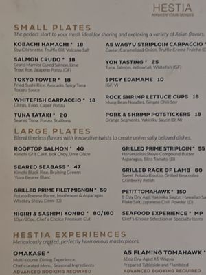 Menu photo 6 Hestia Rooftop Charlotte, NC