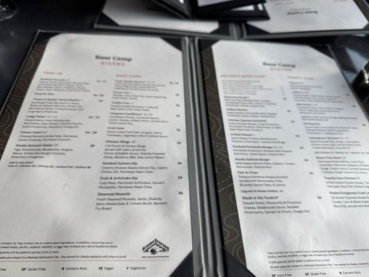 Menu photo 1 Base Camp Bistro Talkeetna, AK