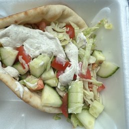 a salad in a pita a salad in a pita