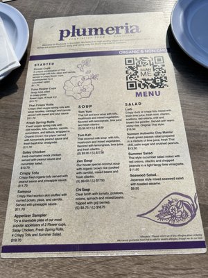 Menu photo 2 Plumeria Encinitas, CA
