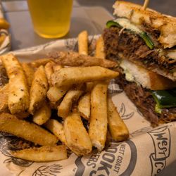Brooks Burgers - The Seesh sandwich and fries
