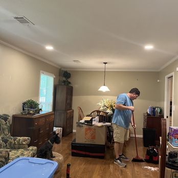 Hicks Electrical Services - Can lighting transforming the living room and Josh cleaning up as he goes. - Electricians Near Me Hicks Electrical Services - Can lighting transforming the living room and Josh cleaning up as he goes. - Electricians Near Me