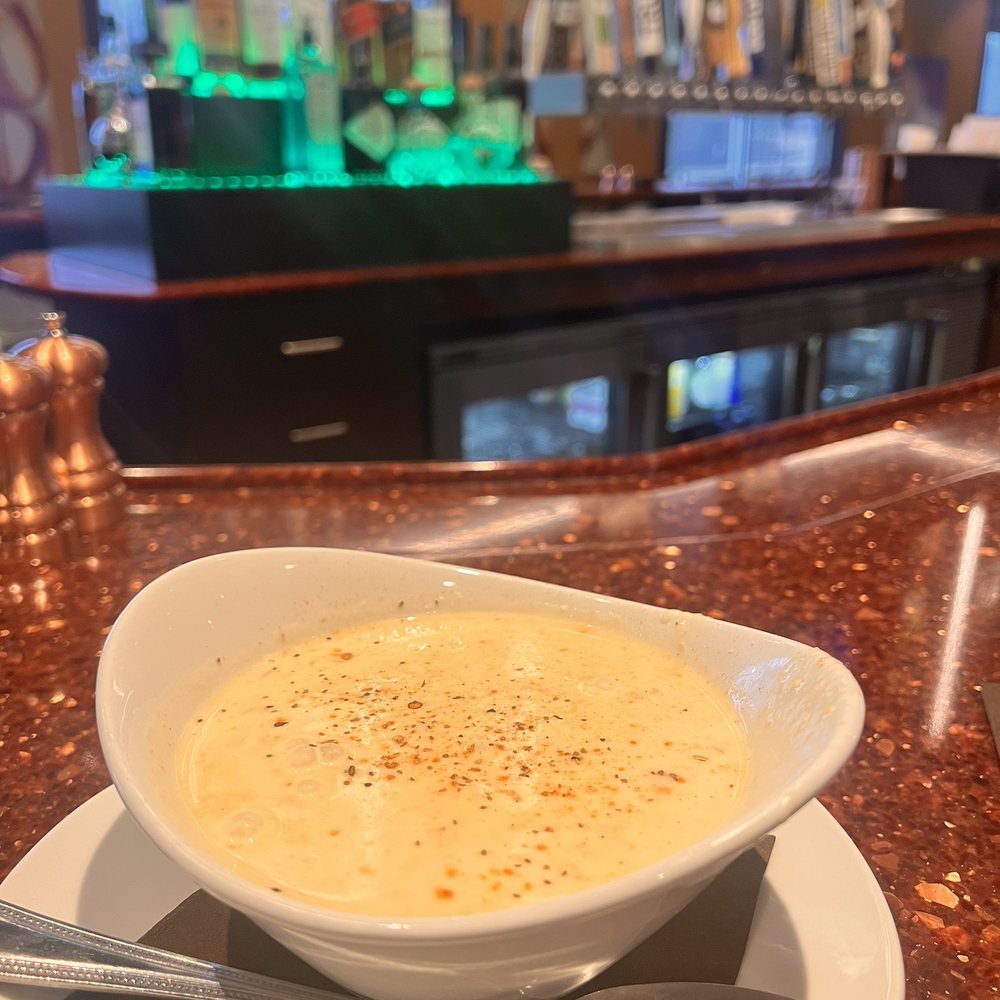 110 Grill - Crab soup (on the specials menu). Thick and too salty. - American Near Me - Wrentham, Massachusetts 110 Grill - Crab soup (on the specials menu). Thick and too salty. - American Near Me - Wrentham, Massachusetts