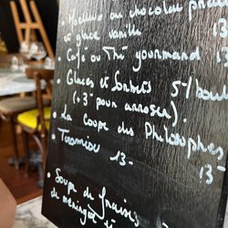 Les Philosophes - Dessert menu
