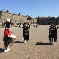 Halifax Titanic Historical Tours - Bagpipers at the Citadel in Halifax