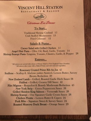 Menu photo 6 Vincent Hill Station Restaurant & Saloon Acton, CA