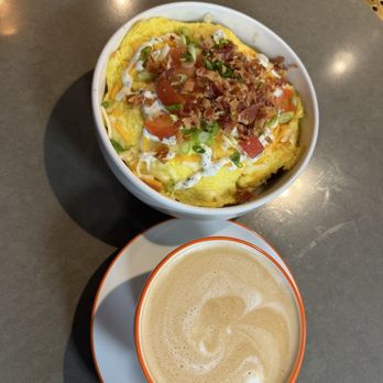 Sir Walter Coffee - Seasonal Latte (Peppermint Bark) and Trainwreck Breakfast Bowl - Comfort Food Near Me - Raleigh, North Carolina Sir Walter Coffee - Seasonal Latte (Peppermint Bark) and Trainwreck Breakfast Bowl - Comfort Food Near Me - Raleigh, North Carolina