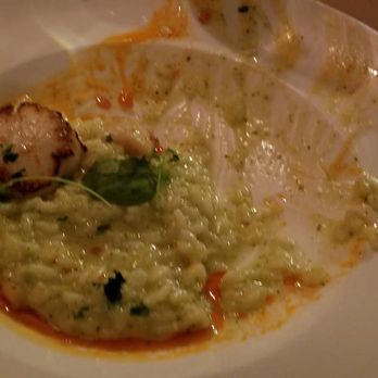 Stella - Pesto risotto with seared scallops. - Italian Near Me - Burlingame, California Stella - Pesto risotto with seared scallops. - Italian Near Me - Burlingame, California