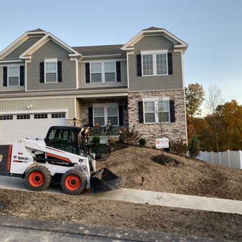 Elements Landscape Management - New landscaping for this new construction home, fresh sod in the backyard for the dogs, and prepped for hydroseed! - Lawn Services Near Me - Baden, Pennsylvania Elements Landscape Management - New landscaping for this new construction home, fresh sod in the backyard for the dogs, and prepped for hydroseed! - Lawn Services Near Me - Baden, Pennsylvania