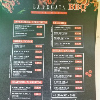La Fogata - Menu - June 2025 - Steakhouses Near Me - Williston Park, New York