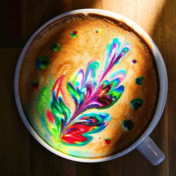 Cafe Astoria - Peppermint mocha rainbow latte - Coffee & Tea Near Me - Saint Paul, Minnesota