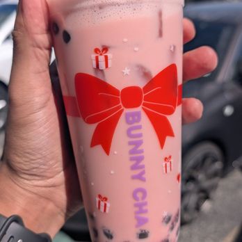 Bunny Cha - Strawberry milk tea with boba - Bubble Tea Near Me - Gardena, California Bunny Cha - Strawberry milk tea with boba - Bubble Tea Near Me - Gardena, California