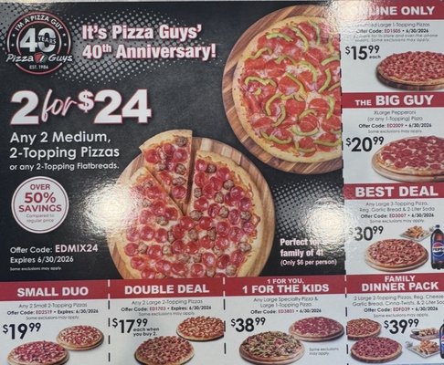 Menu photo 2 Pizza Guys Rohnert Park, CA Menu photo 2 Pizza Guys Rohnert Park, CA