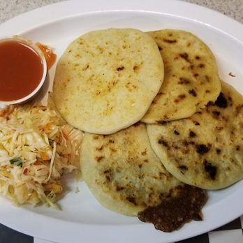 El Guanaco - PUPUSAS. So good and only $1.99 each. I don't even like slaw but that spicy slaw is awesome. - Mexican Near Me - Troy, Michigan