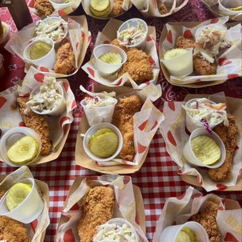 The Alston - Crispy chicken strip with slaw and pickles - Steakhouses Near Me - Chicago, Illinois The Alston - Crispy chicken strip with slaw and pickles - Steakhouses Near Me - Chicago, Illinois