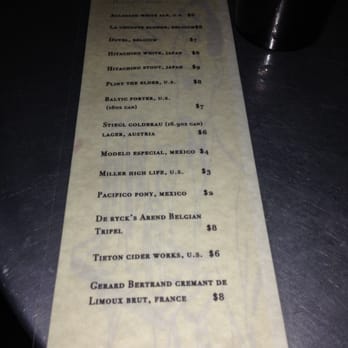 Dalva - Hideout beer menu! - Cocktail Bars Near Me - San Francisco, California Dalva - Hideout beer menu! - Cocktail Bars Near Me - San Francisco, California