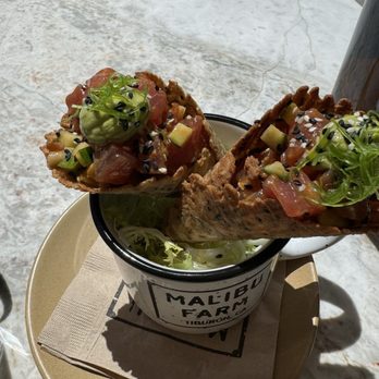 Malibu Farm - ahi poke cones - Coffee & Tea Near Me - Tiburon, California Malibu Farm - ahi poke cones - Coffee & Tea Near Me - Tiburon, California