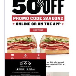 Jimmy John's - Coupon from email that was refused.