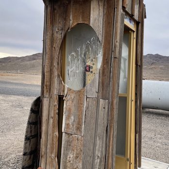 Middlegate Station - an outhouse with graffiti on it - American Near Me - Fallon, Nevada Middlegate Station - an outhouse with graffiti on it - American Near Me - Fallon, Nevada
