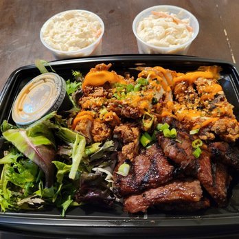 Loco Ono - Mochiko Chicken and Kalbi mixed BBQ lunch order. - Hawaiian Near Me - Sparks, Nevada Loco Ono - Mochiko Chicken and Kalbi mixed BBQ lunch order. - Hawaiian Near Me - Sparks, Nevada