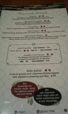 Menu photo 5 Aladdin's Eatery - Grandview Columbus, OH