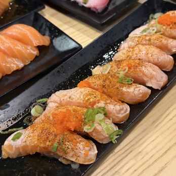 Sake - seared salmon nigiri - Sushi Bars Near Me - Pinole, California Sake - seared salmon nigiri - Sushi Bars Near Me - Pinole, California