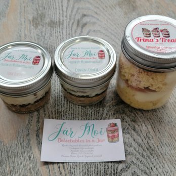 Jár Moí - three jars of food sitting on a table - Desserts Near Me - Virginia Beach, Virginia Jár Moí - three jars of food sitting on a table - Desserts Near Me - Virginia Beach, Virginia