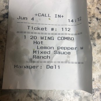 American Deli - 20pc wing receipt - Chicken Wings Near Me - Atlanta, Georgia American Deli - 20pc wing receipt - Chicken Wings Near Me - Atlanta, Georgia