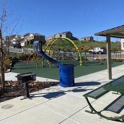 Park at Sherwater St & Raven St - The play equipment and tables.