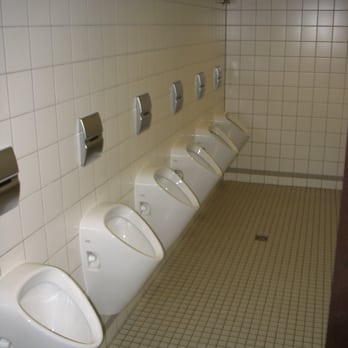 Staatsweingüter Hessische - the row of urinals in the sparkling clean men's room - Beer, Wine & Spirits Near Me - Eltville, HE