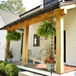 Capital Home Improvements - Black Half Round with Rain Chain