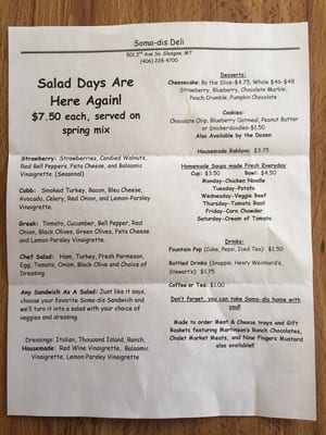 Menu photo 3 Soma-Dis Deli Glasgow, MT Menu photo 3 Soma-Dis Deli Glasgow, MT