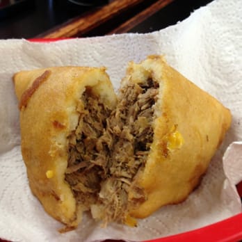 Natarica Grill - Inside of a beef empanada. - Venezuelan Near Me - Norcross, Georgia Natarica Grill - Inside of a beef empanada. - Venezuelan Near Me - Norcross, Georgia