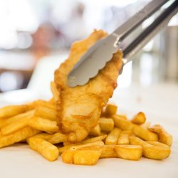 The Fresh Fish Place - Flake (local Gummy Shark) & chips.
