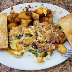 The Coffee Club - Italian Omelette with potatoes and white toast